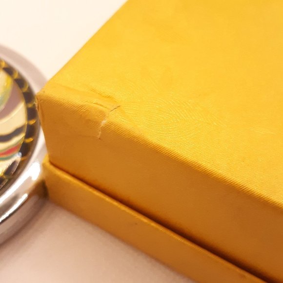 Thailand Silver Toned Multi Colored Swirl Compact Mirror - Picture 11 of 11